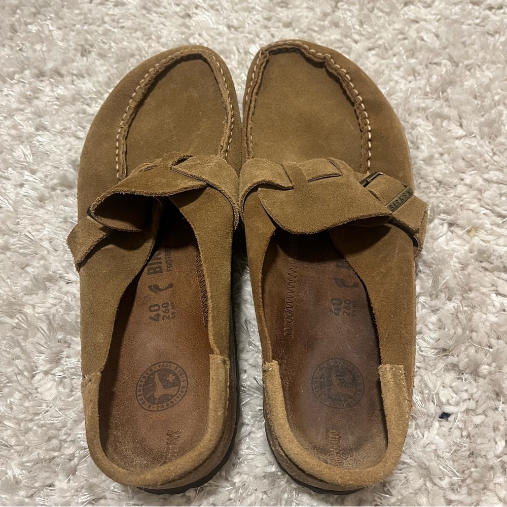 Birkenstock Buckley Brown Suede Slip-On Loafers Women’s 9 Men’s 7 40 260 - Picture 3 of 12